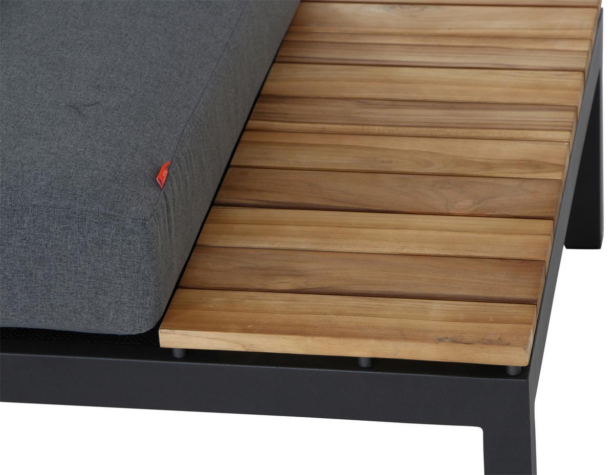 Loungesofa H16599 - Anthrazit/Grau, MODERN, Holz/Textil (175/70/84cm) - Siena Garden