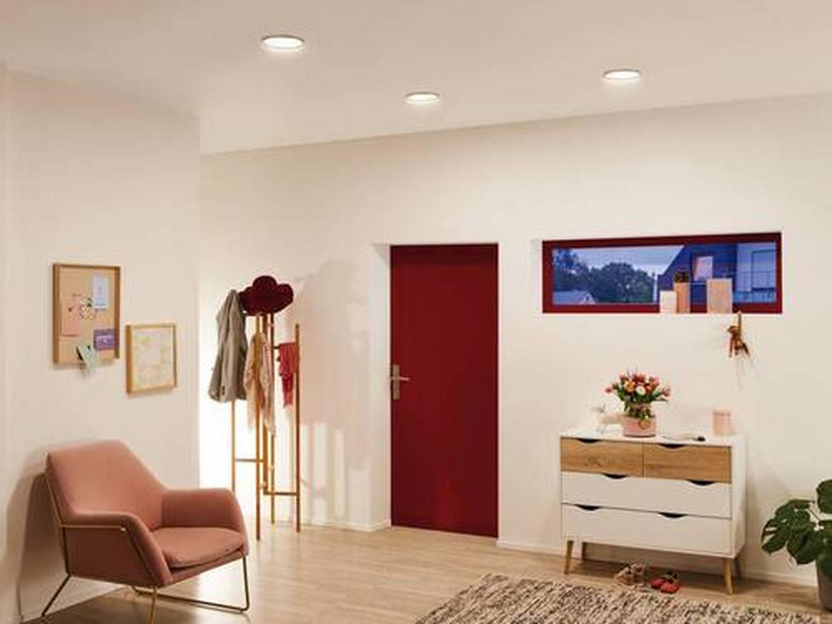 LED-Deckenleuchte Ø 16,5 cm Weiß Rund - Weiß, Basics, Kunststoff (16,5cm) - Paulmann