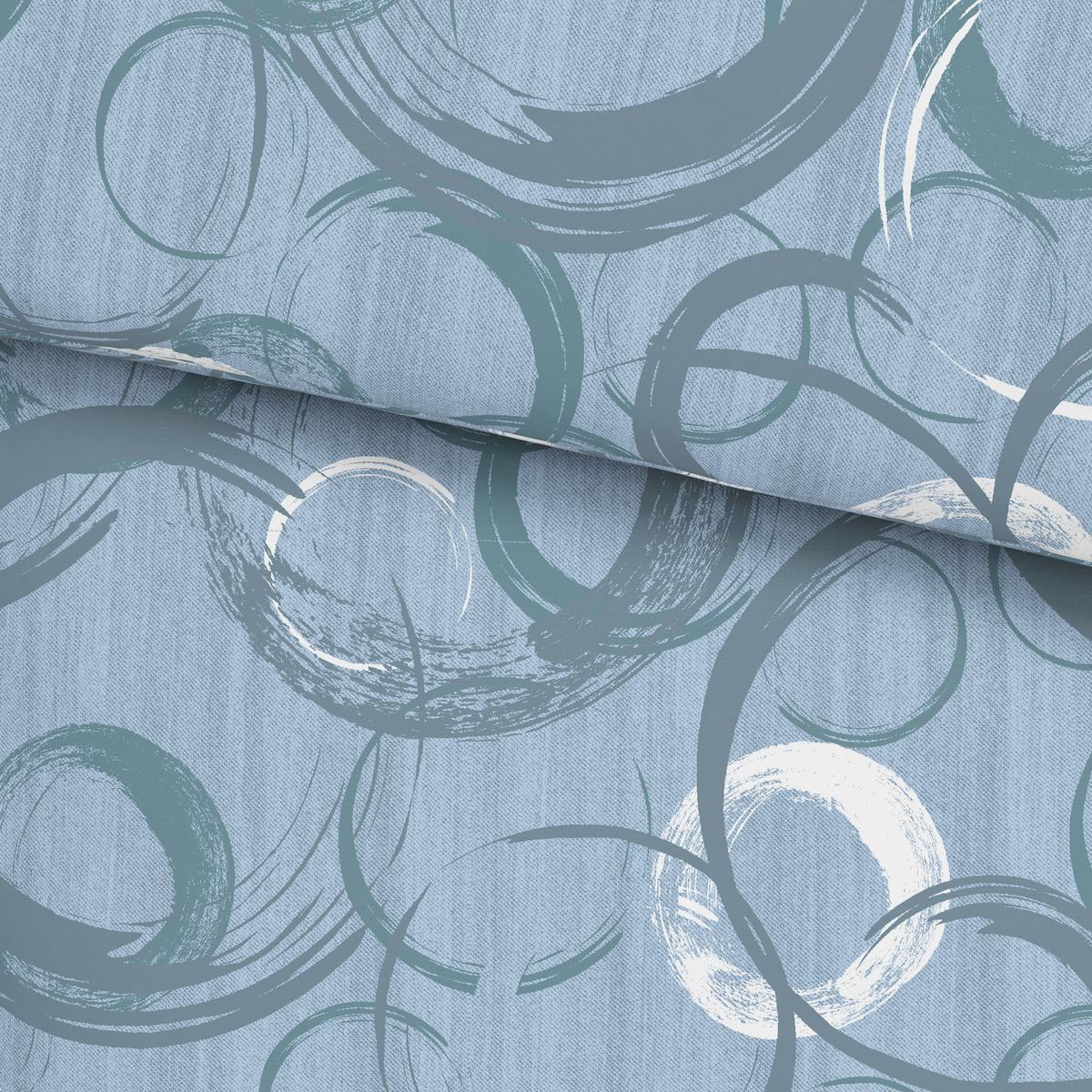 POVLEČENÍ NEW CIRCLES - modrá, textil (140/200cm) - Modern Living
