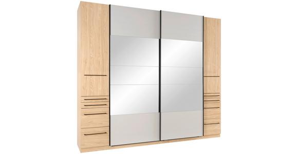 Schwebetürenschrank + Spiegel B: 274cm Ondega Eiche Dekor - Eichefarben, KONVENTIONELL, Holzwerkstoff (274/242,2/61cm) - Ondega