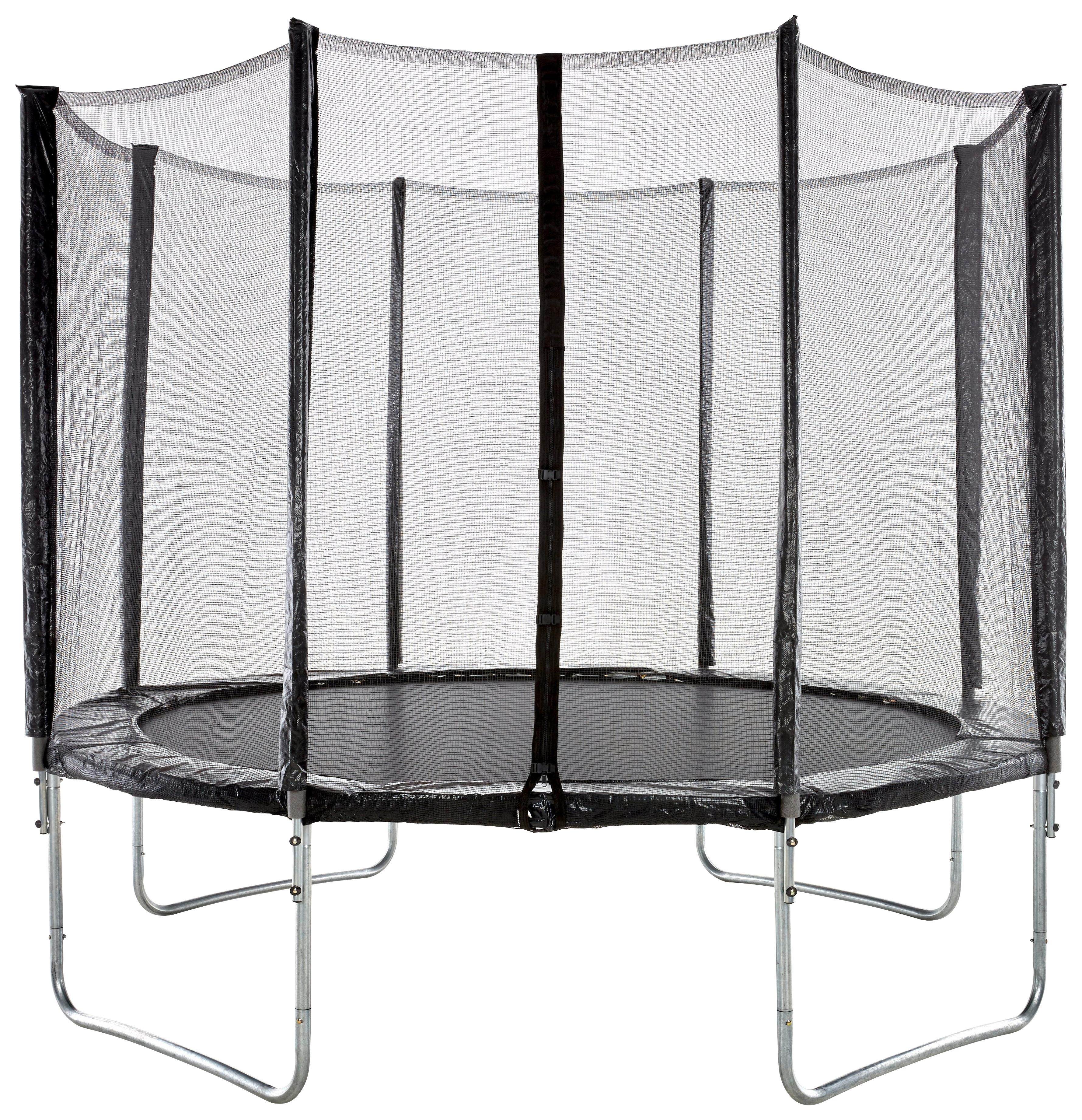 Trampolína Jump, S Bezpečnostní Sítí - černá/barvy stříbra, kov/plast (305cm) - Based