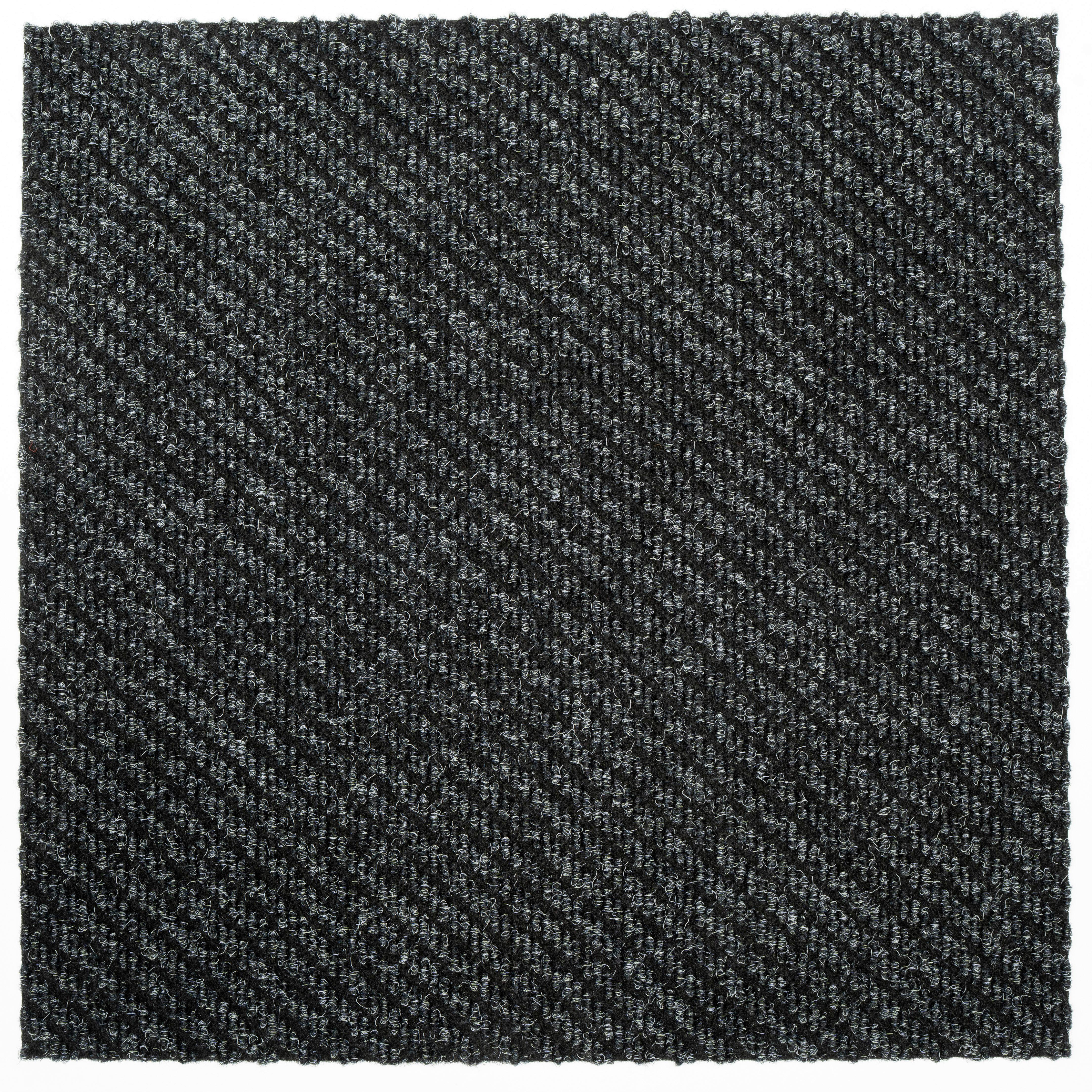 Teppichfliese Anthrazit Centaur 50x50 cm Florhöhe 4 mm - Anthrazit, Basics, Textil (50/50cm)