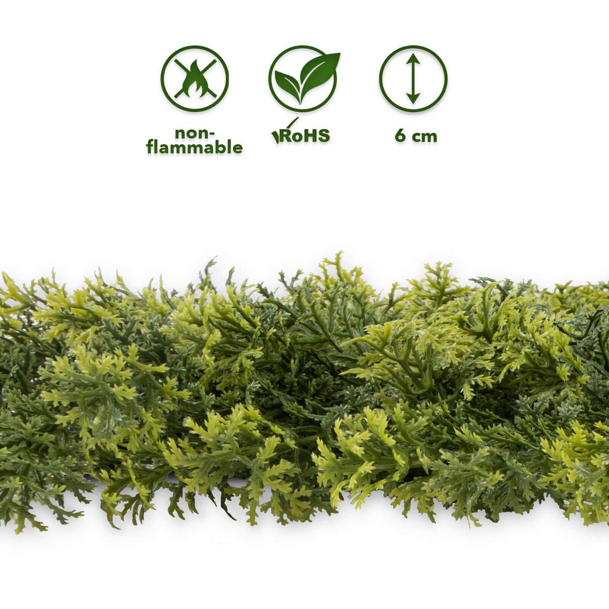 WANDVERKLEIDUNG KUNSTPFLANZE - Waldgrün/Dunkelgrün, Trend, Kunststoff (50/50cm) - Floordirekt