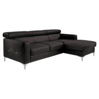 Ecksofa mit Schlaffunktion Sammy Anthrazit - Chromfarben/Anthrazit, Design, Textil (226/169cm) - Livetastic