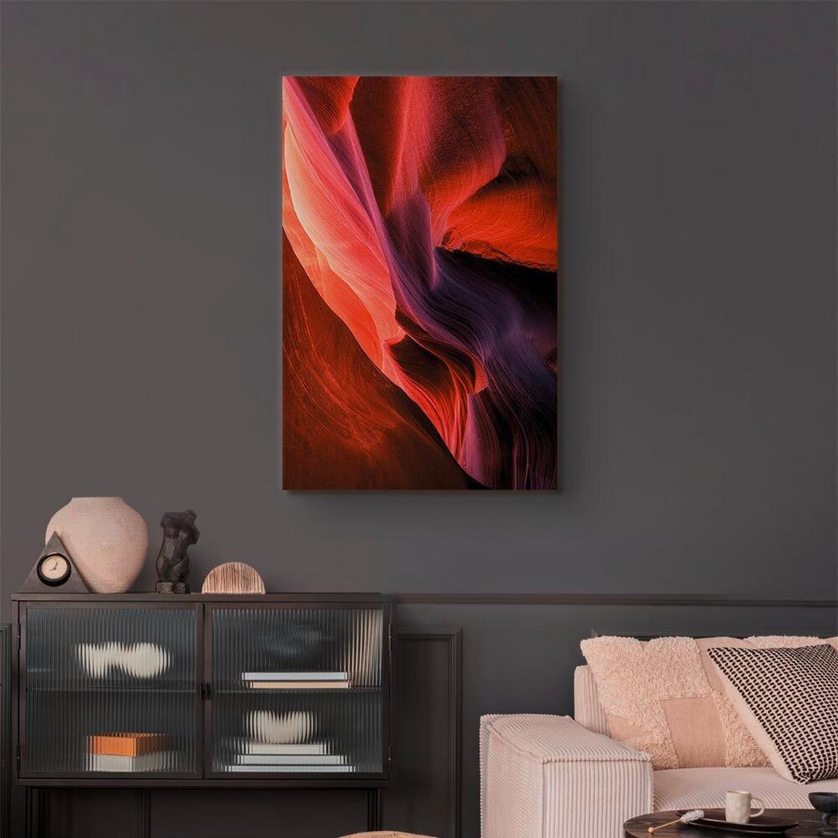 Leinwandbild Rot B: 40 cm - Rot, Basics, Holzwerkstoff/Textil (40/60/1,2cm) - artgeist