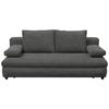 3-sitzer-sofa Mit Schlaffunktion Olso Dunkelgrau - Dunkelgrau/Schwarz, Trend, Holz/Kunststoff (205/72/100cm)