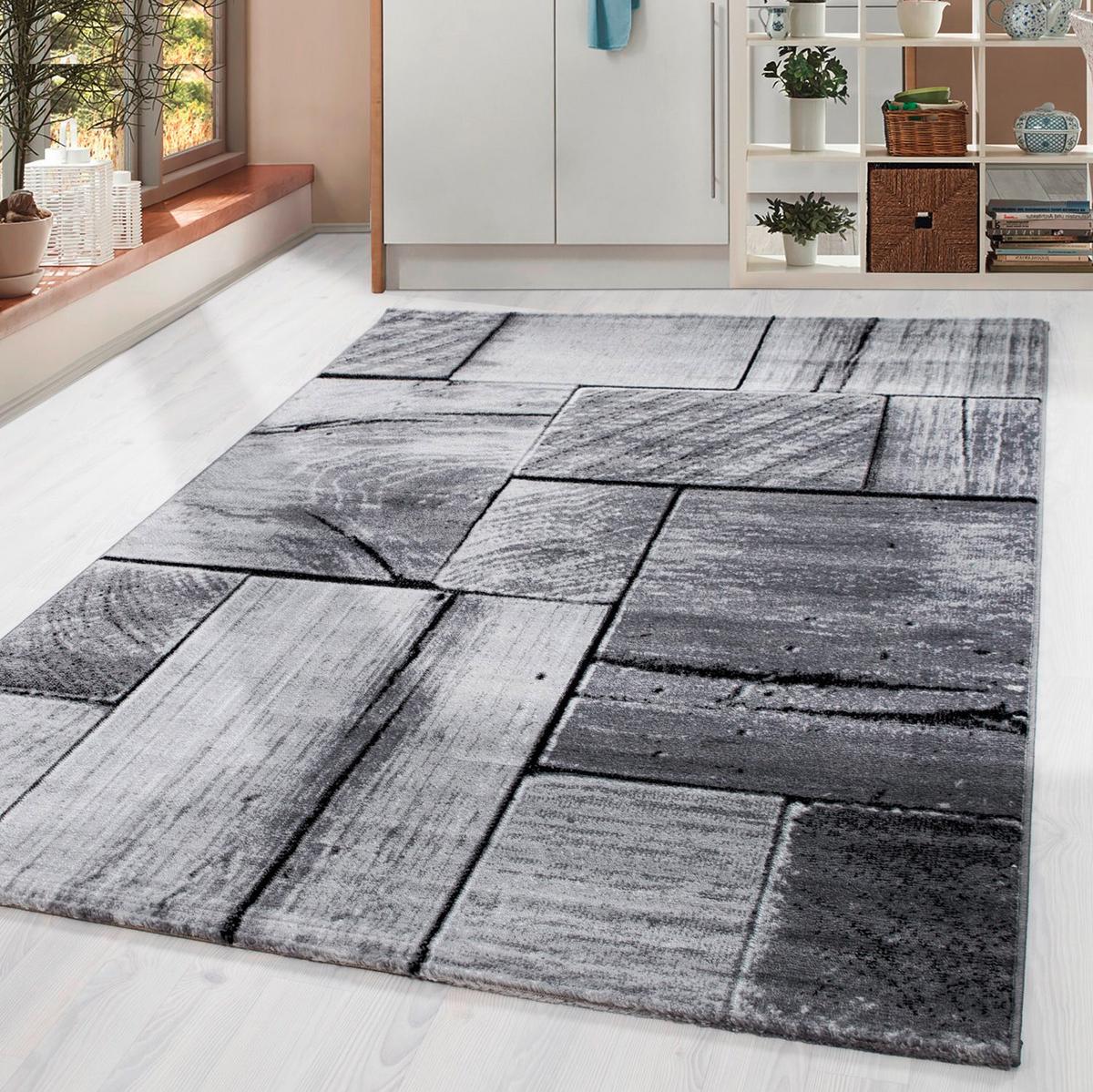 Webteppich Schwarz Naturfaser Parma 80x150 cm - Schwarz, KONVENTIONELL, Textil (80/150cm)