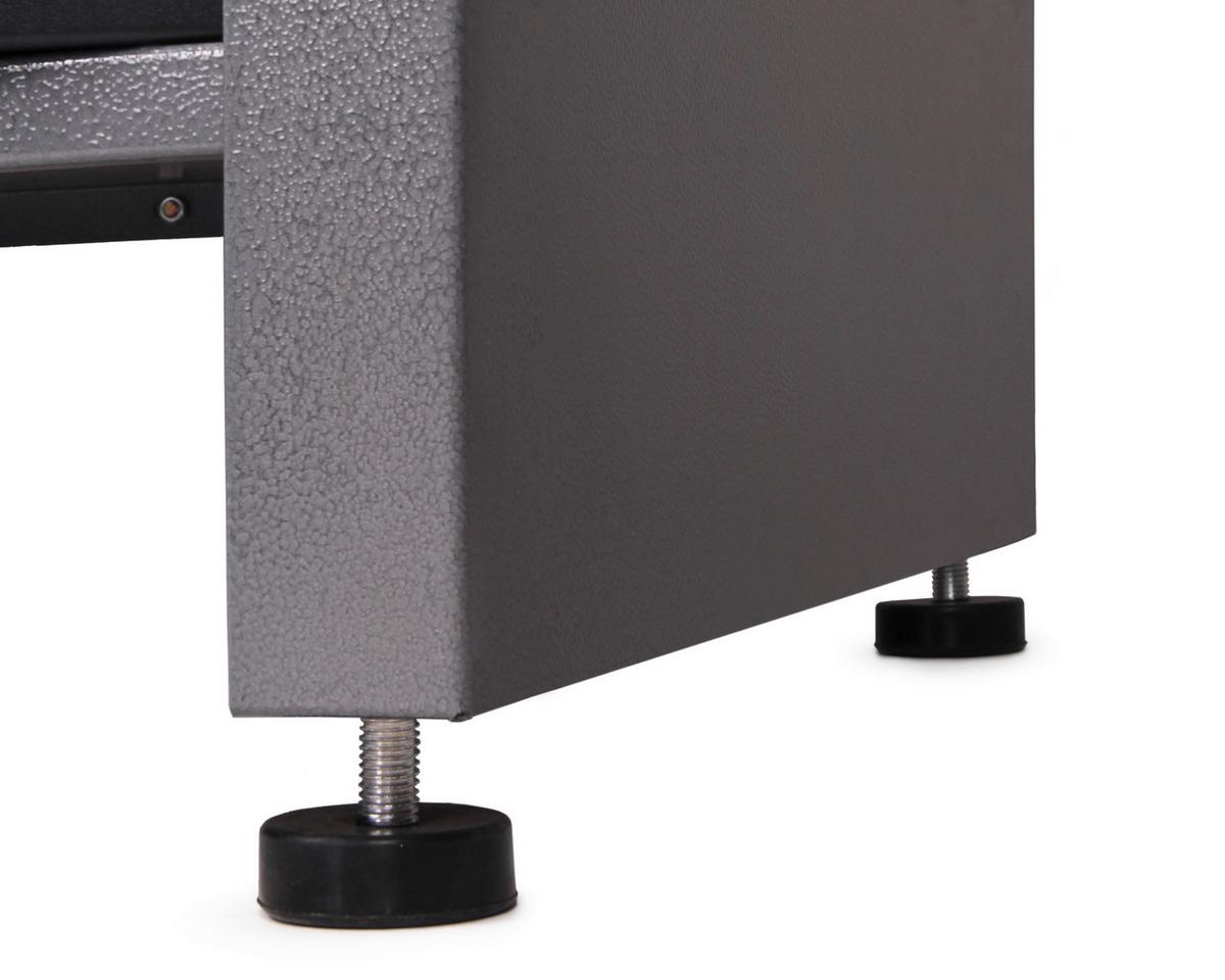 Werkbank Wolle Echtholz/Stahl Anthrazit/Eiche/Buche B: 60 cm - Anthrazit/Grau, Basics, Holz/Metall (60/85/60cm)