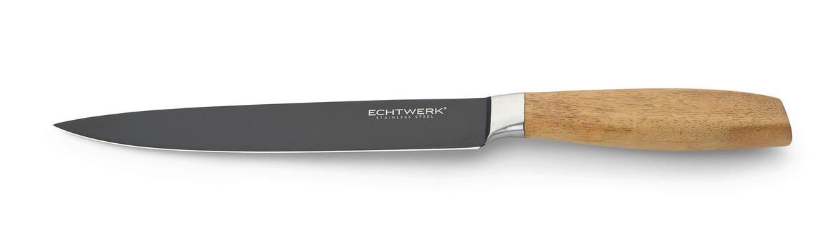 Schinkenmesser Edelstahl L: 34 Cm - Basics, Metall (34cm) - Echtwerk