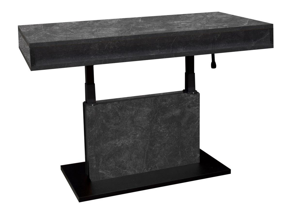 Couchtisch Lift Graphitfarben B: 110 Cm - Schwarz/Graphitfarben, Design, Holzwerkstoff/Metall (110/58-77/60cm) - MID.YOU