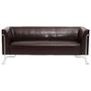 3-sitzer-sofa Curacao Dunkelbraun - Dunkelbraun/Silberfarben, MODERN, Textil (179/71/74cm) - MID.YOU