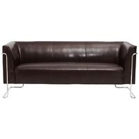3-sitzer-sofa Curacao Dunkelbraun - Dunkelbraun/Silberfarben, MODERN, Textil (179/71/74cm) - MID.YOU
