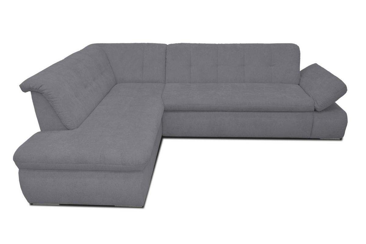 Ecksofa Mit Armteilverstellung Moric Dunkelgrau Mikrofaser - Chromfarben/Dunkelgrau, KONVENTIONELL, Textil (216/273cm) - MID.YOU