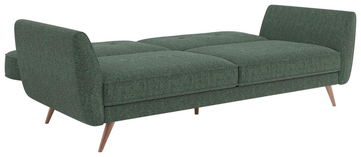 3-Sitzer-Sofa + Schlaffunktion Kopenhagen Tannengrün - Dunkelgrün/Grün, MODERN, Textil (222/87,5/83cm) - MID.YOU