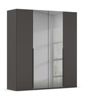 Drehtürenschrank Paola Graphitfarben/Grau - Graphitfarben/Grau, Trend, Glas/Holzwerkstoff (201/223/61cm) - Rauch Möbel