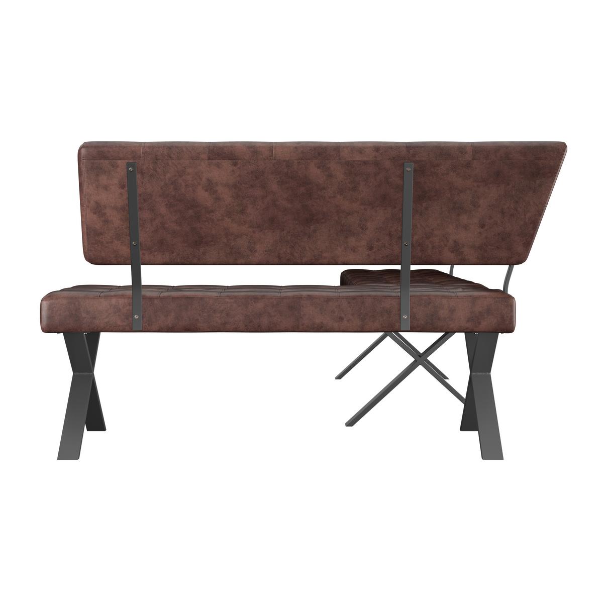 Sarokpad Donna Li - barna/antracit, Modern, textil/fém (200/150cm)