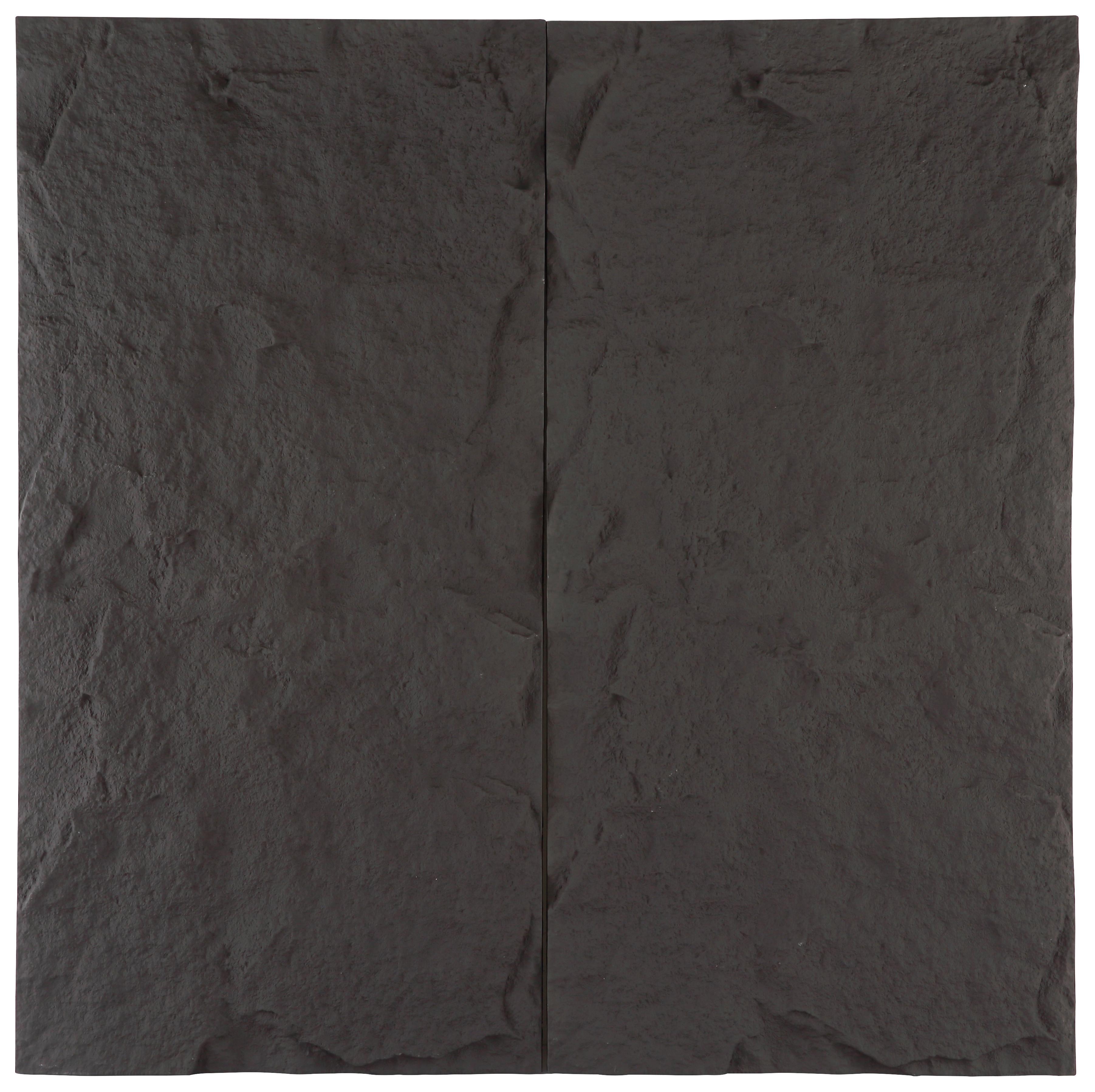 Wandpaneel Bergamo Schwarz B: 120 cm - Schwarz, MODERN, Kunststoff (120/60/3cm)