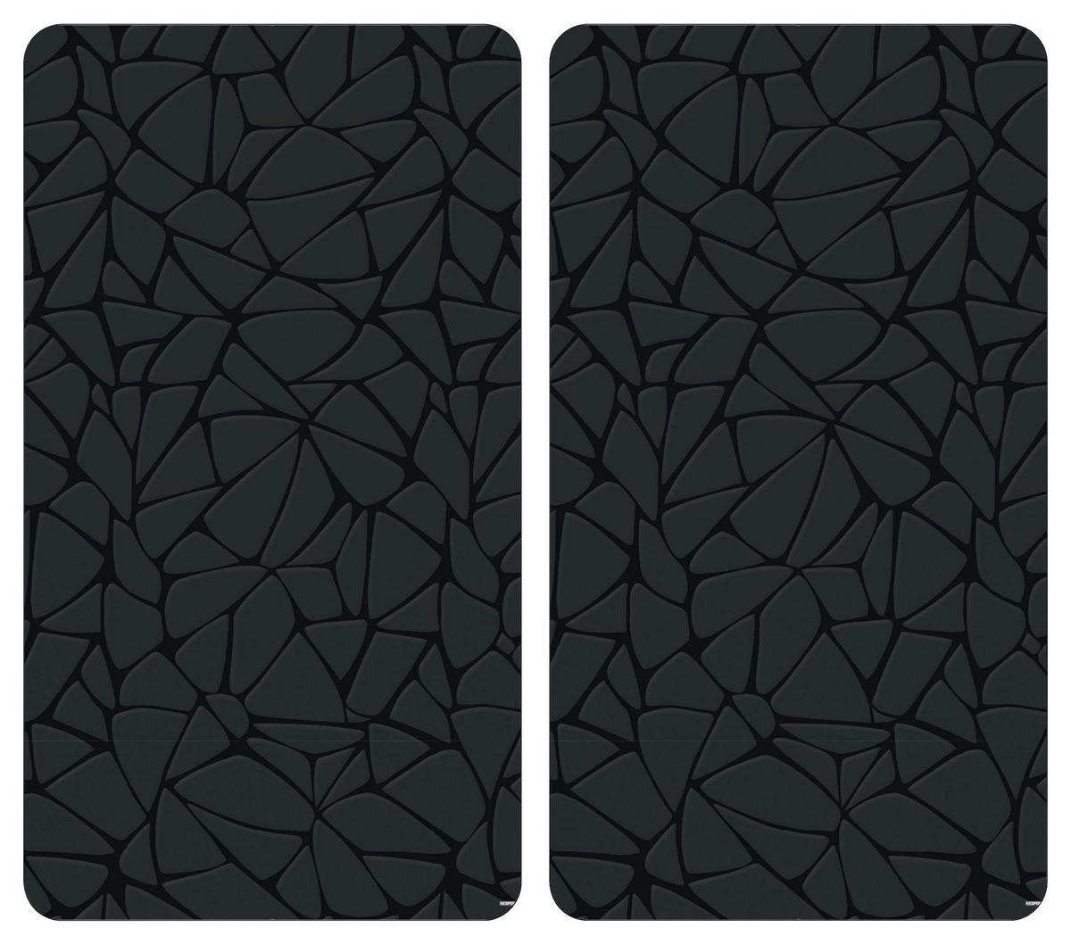 Herdabdeckplatte Schwarz/Mosaik B: 28,5 cm - Schwarz, Basics, Glas (50/28.5/0.4cm) - Kesper