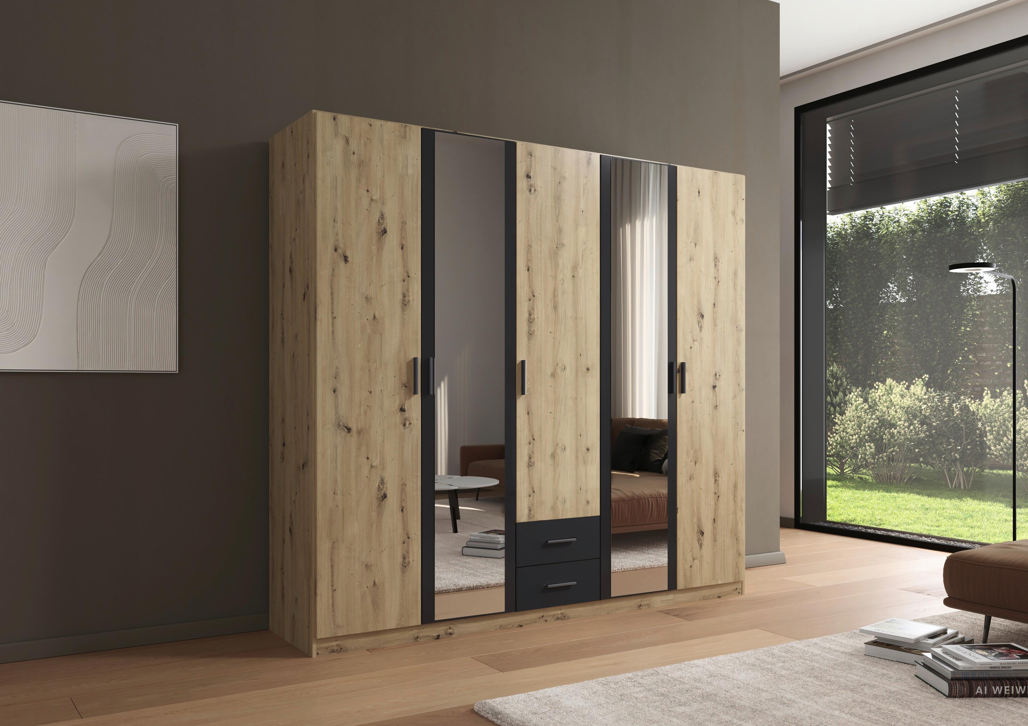 Drehtürenschrank 226cm Despina Eiche Artisan Dekor - Eichefarben/Eiche Artisan, KONVENTIONELL, Holzwerkstoff (226/210/54cm)