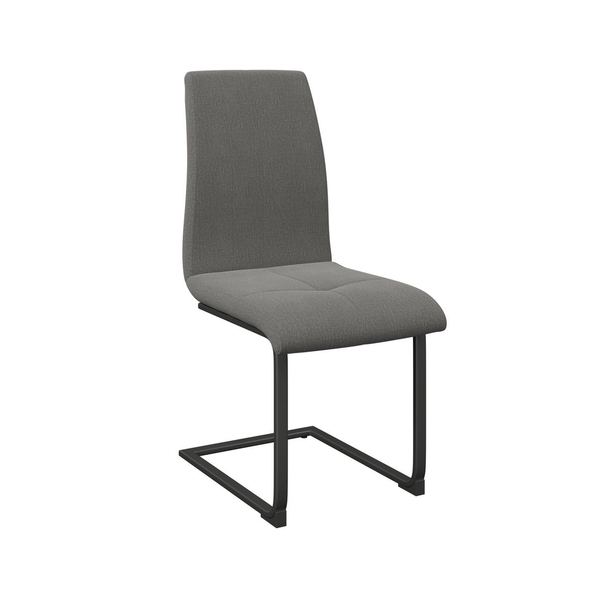 Schwingstuhl Tristan Webstoff grau, B: 41cm - Schwarz/Grau, MODERN, Holz/Textil (41/102/58cm) - James Wood