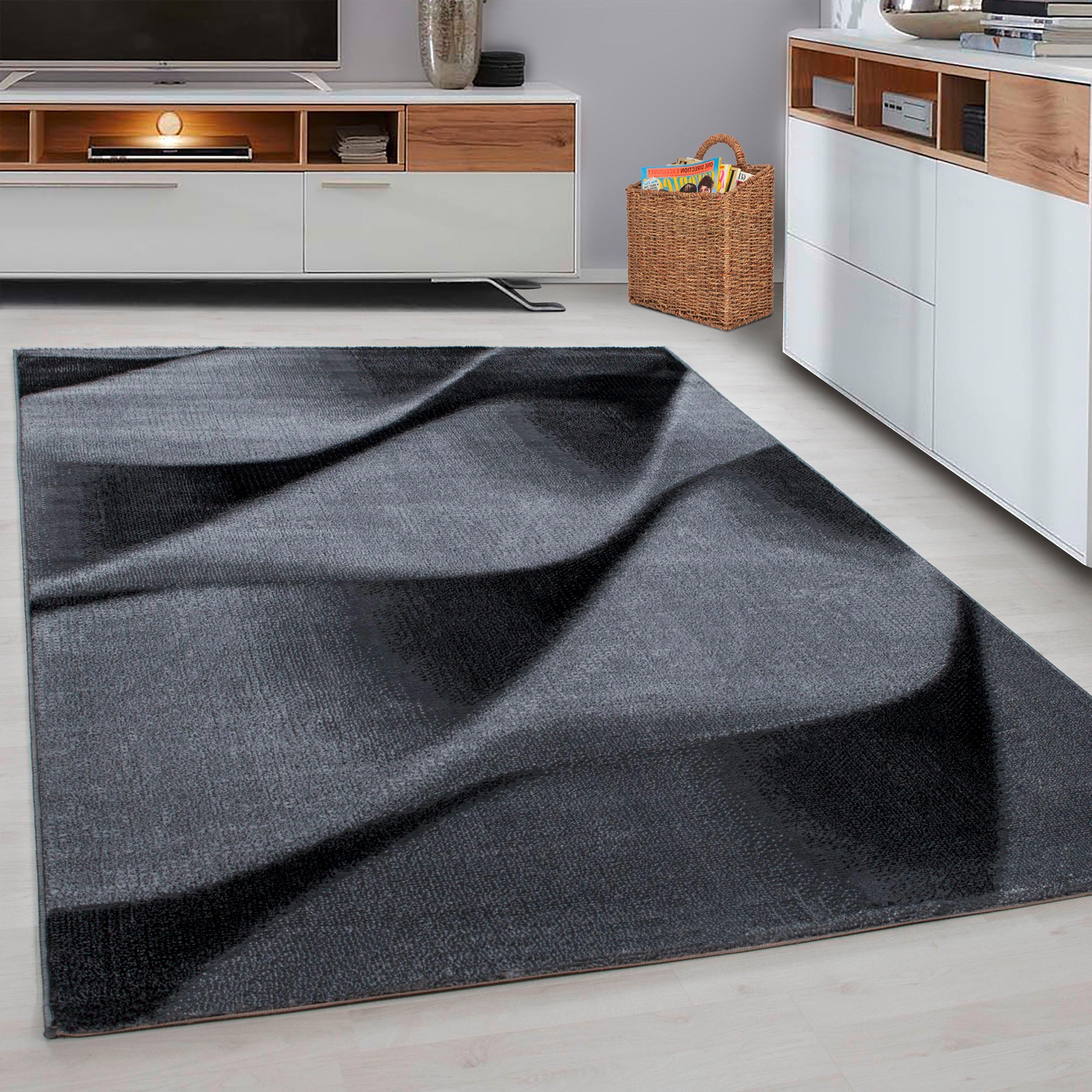 Webteppich Schwarz Naturfaser Parma 200x290 Cm - Schwarz, KONVENTIONELL, Textil (200/290cm)