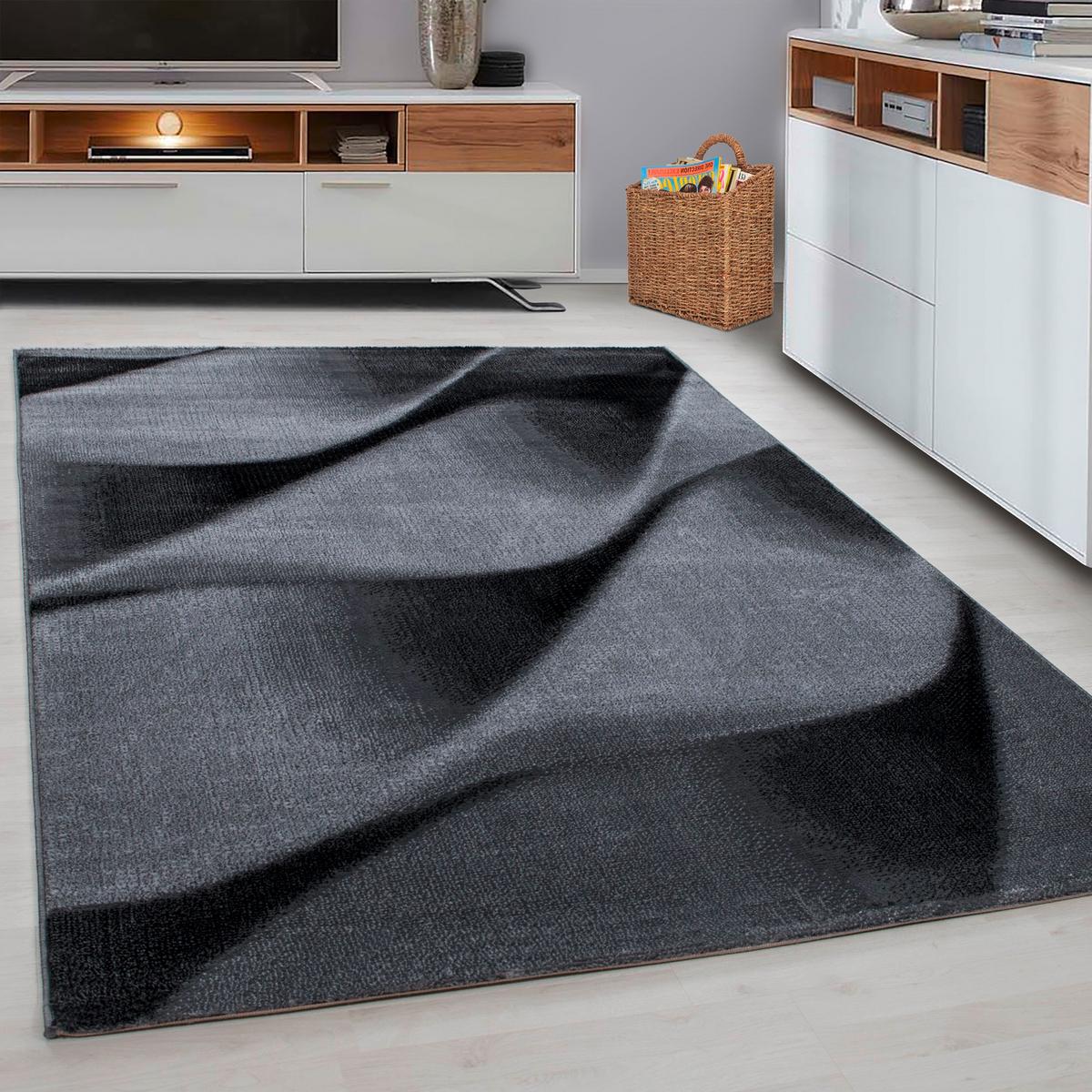 Webteppich Schwarz Naturfaser Parma 200x290 Cm - Schwarz, KONVENTIONELL, Textil (200/290cm)