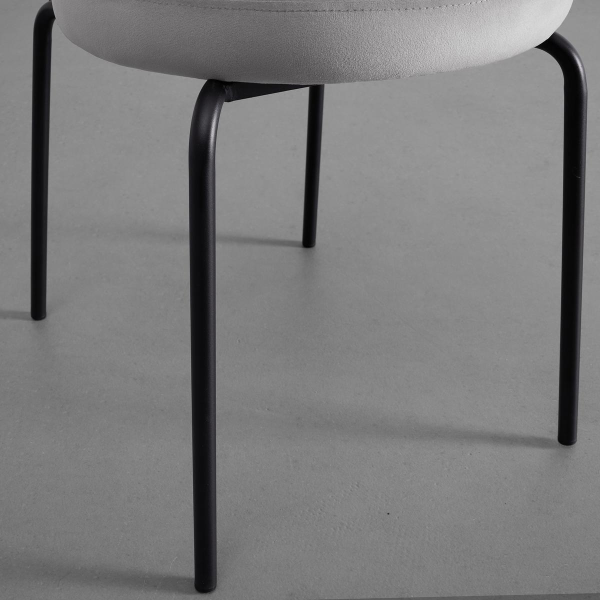 Sametová židle Lea - šedá - šedá/černá, Moderní, kov/dřevo (51/82/63cm) - Bessagi Home