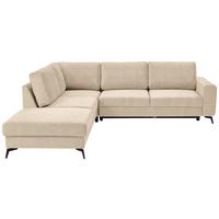 Sedacia súprava ADESSO, ľavá, béžová farba - čierna/béžová, Konventionell, kov/textil (257/275cm) - MID.YOU