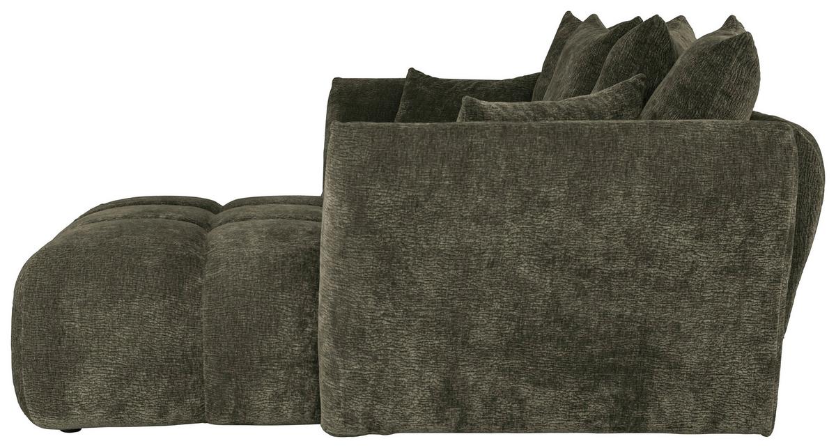 Univerzálna sedačka CAMMELLIO, zelená ženilka, 7 vankúšov - čierna/zelená, Modern, textil (296/189cm) - Mömax