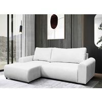 Ecksofa Velo Creme S: 160x250 cm - Creme/Schwarz, Design, Textil (160/250cm) - MID.YOU