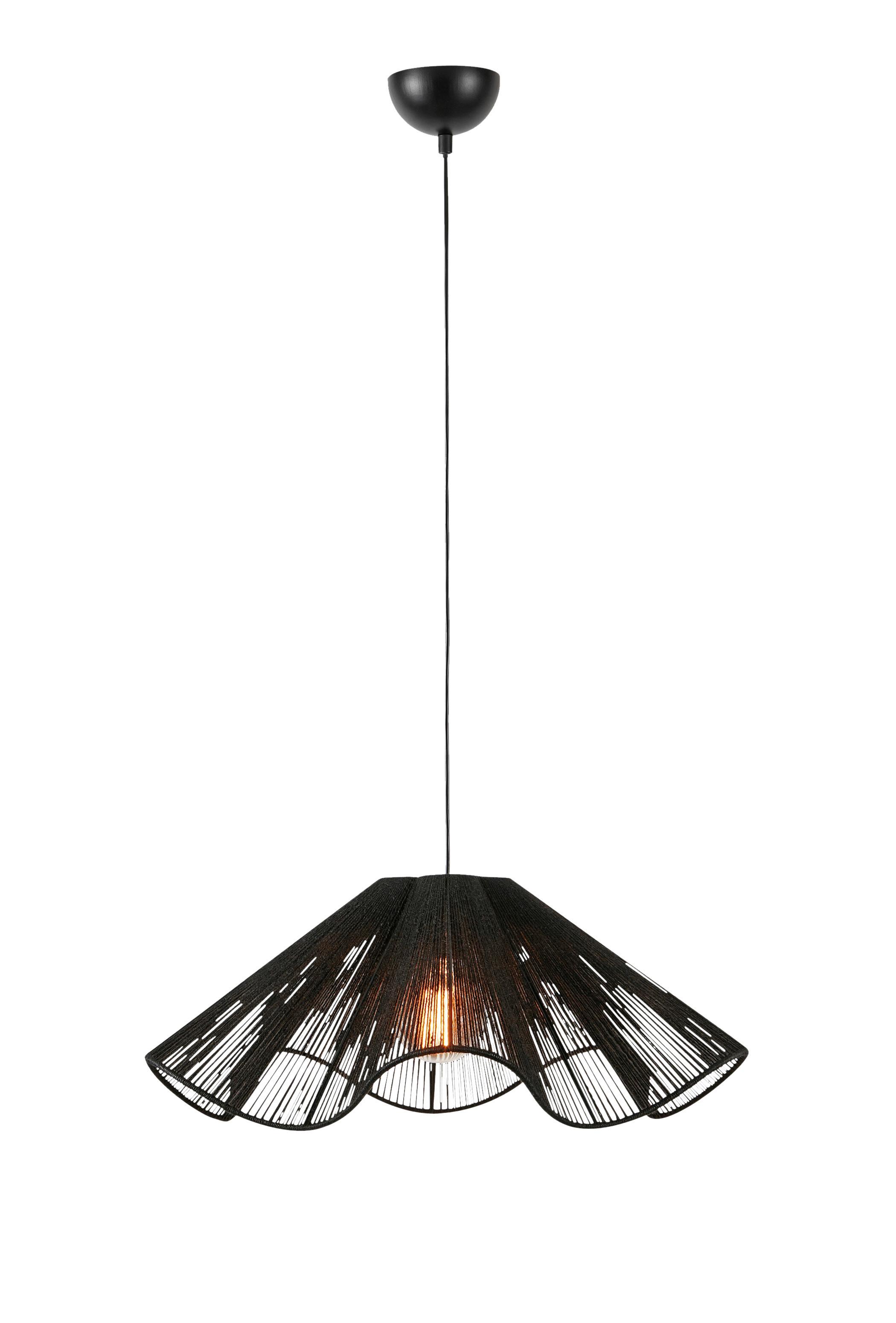 Hängeleuchte Nami - Schwarz, Basics, Naturmaterialien/Metall (60/24cm) - Markslöjd