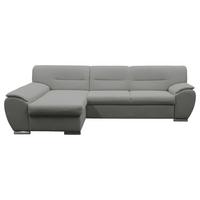 Ecksofa Mit Schlaffunktion Veratti Blau - Silberfarben/Hellgrau, Design, Textil (167/281cm) - MID.YOU