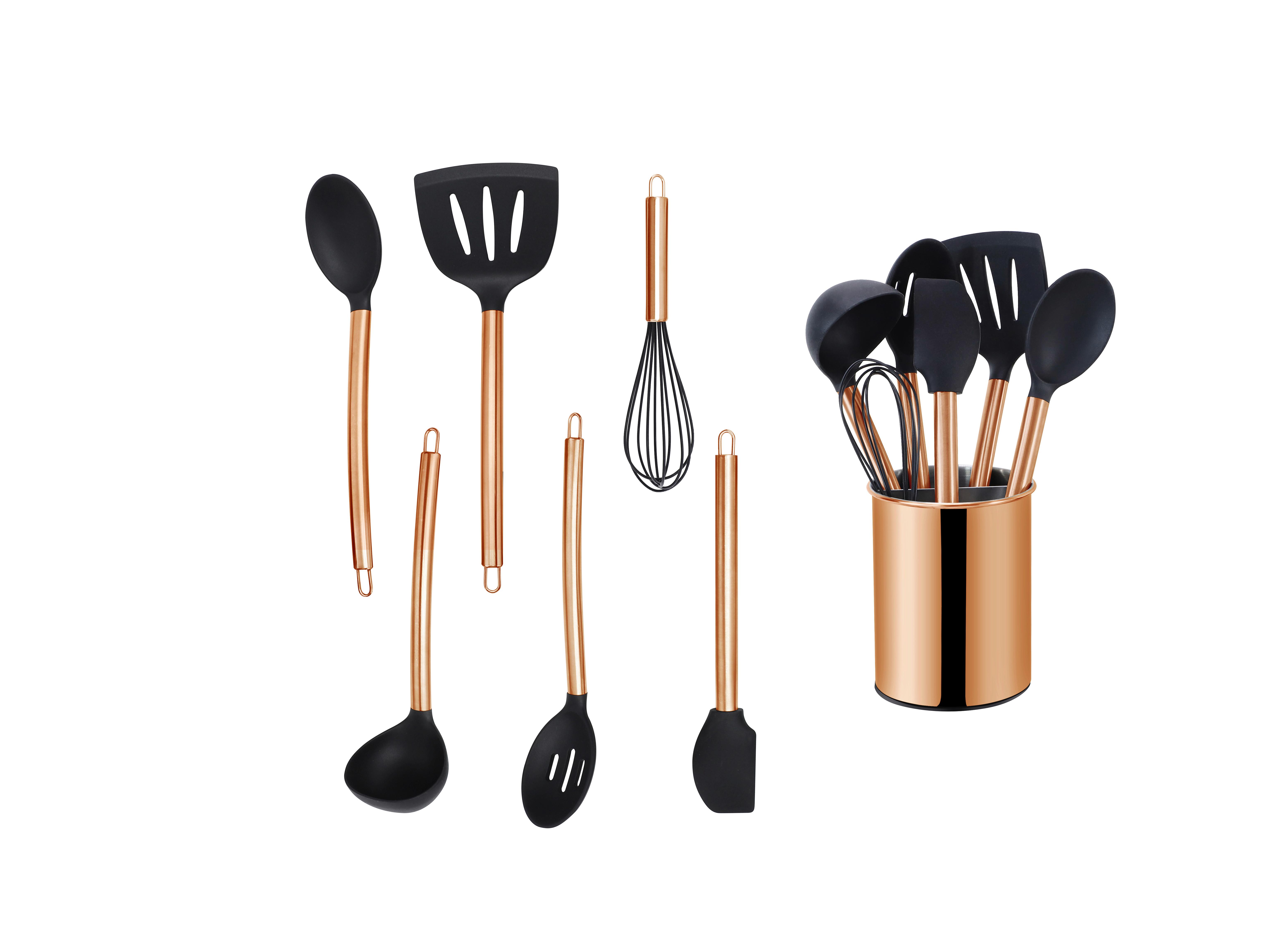 SADA KUCHYNSKÉHO NÁRADIA EW-KS-7010K - čierna/medená, Basics, plast (13cm) - Echtwerk