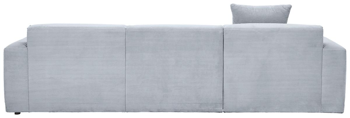 Ecksofa Mit Zierkissen Pearl Grau 196x303 Cm - Schwarz/Grau, Design, Textil (196/303cm) - Livetastic