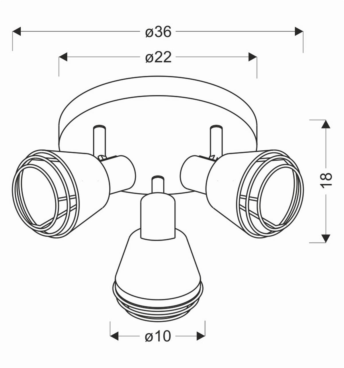 Deckenleuchte 98-83111 - Basics, Metall (22/22/15cm)
