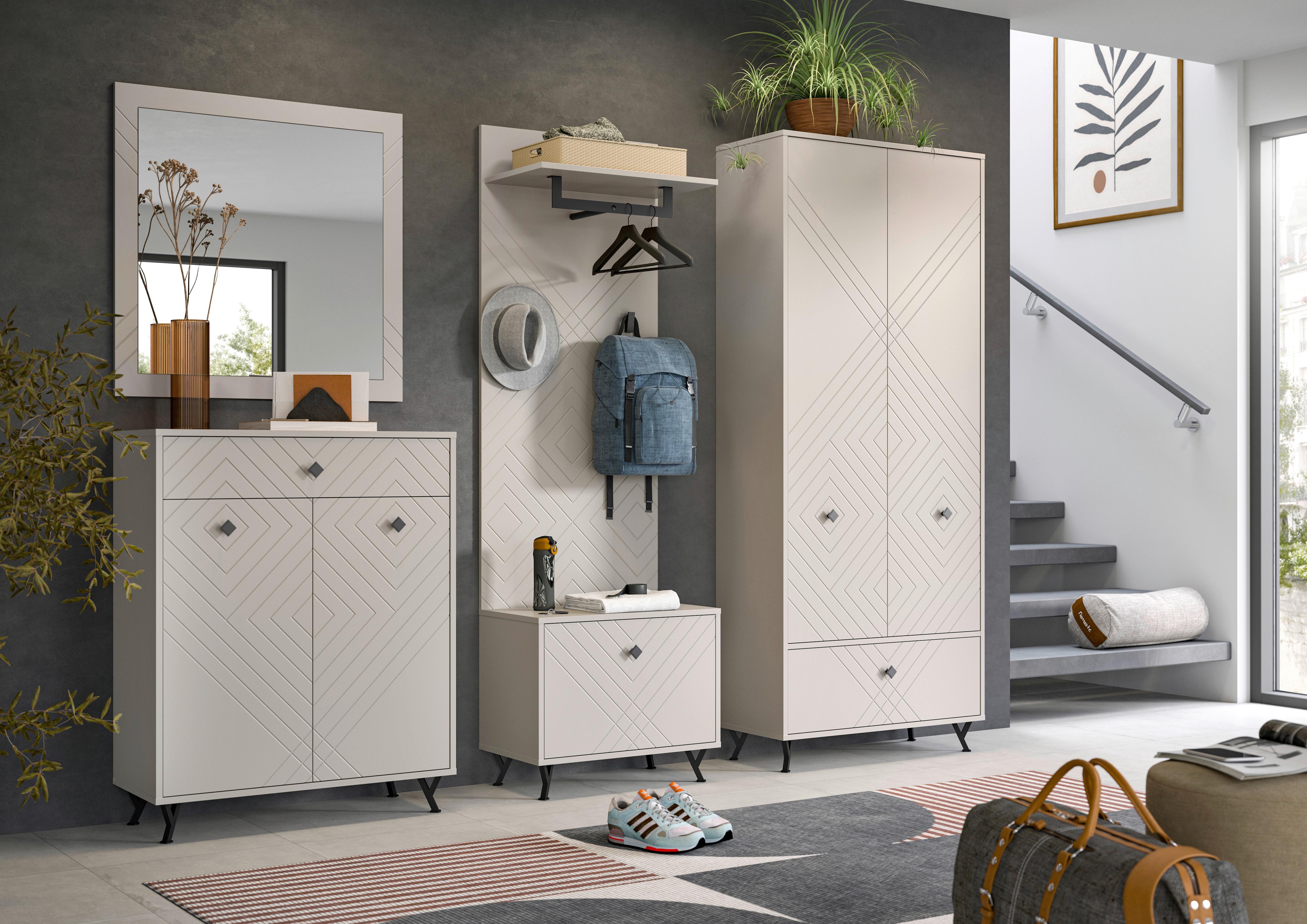 Predsieňový nábytok 5-dielne - Design, kompozitné drevo (250/190/35cm) - MID.YOU