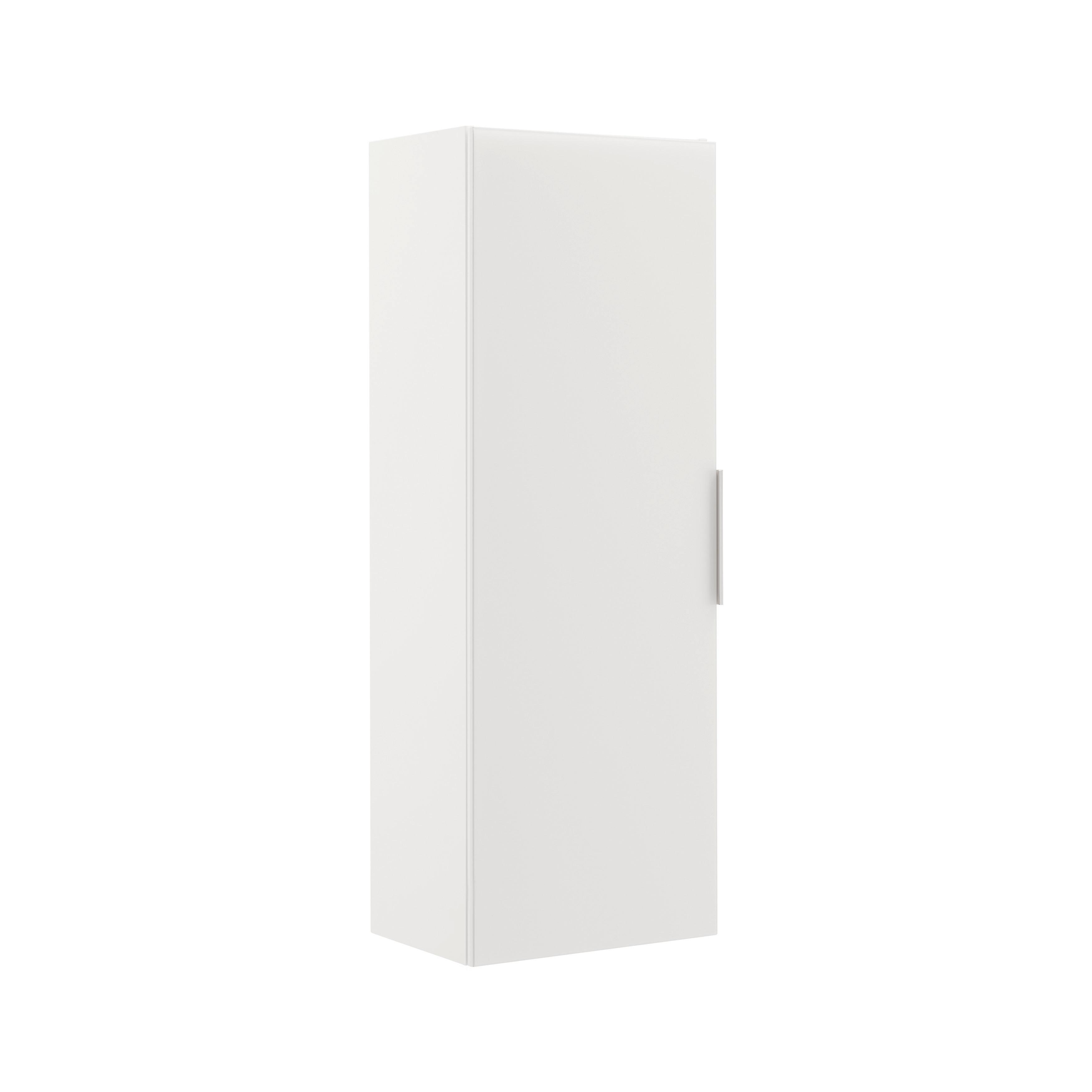 Závěsný díl Siena sklo, bílá - bílá/černá, Moderní, kov/kompozitní dřevo (45/125/32cm) - Premium Living