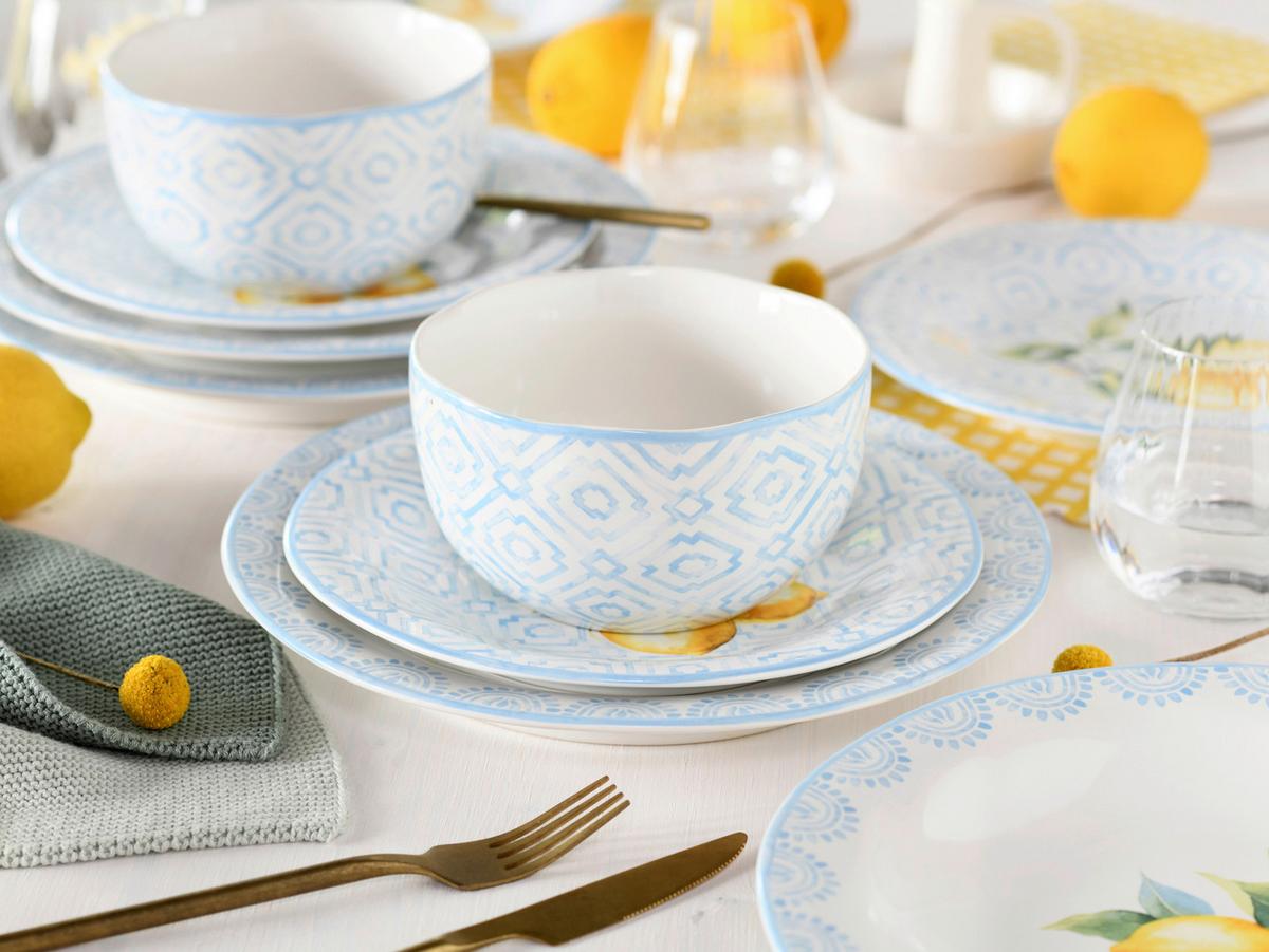 Tafelservice Lemoncello 12--Teilig., Multicolor - Multicolor, Basics, Keramik - Creatable