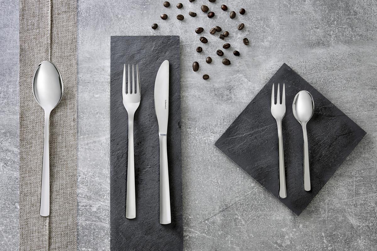Besteckset 60-teilig Gamma Für 12 Personen - Edelstahlfarben, KONVENTIONELL, Metall (32,5/43,5/10,5cm) - Berndorf