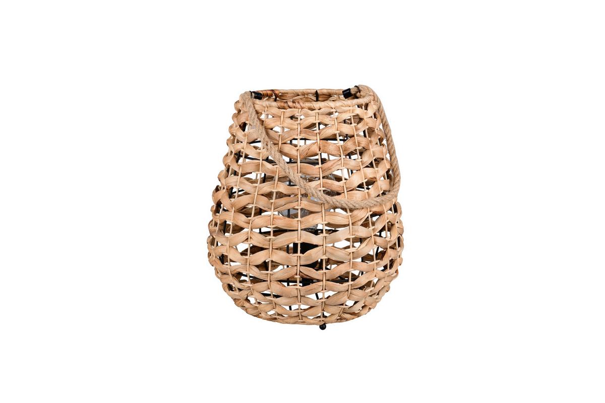 Tischleuchte Jean Naturfarben Schwarz D: 29 Cm - Schwarz/Naturfarben, Natur, Naturmaterialien/Textil (29/55cm)