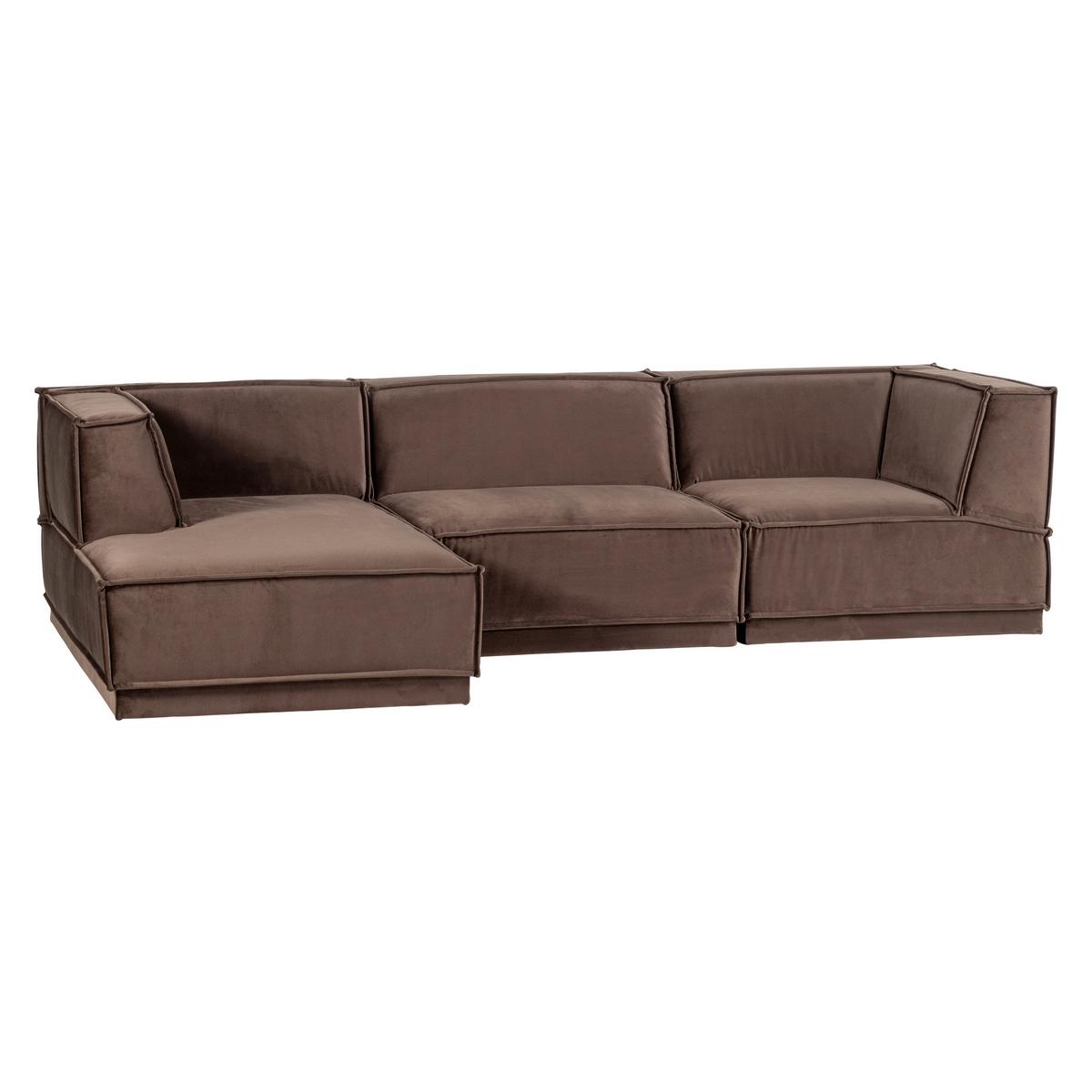 ECKSOFA Manu Braun 160x286cm - Braun, MODERN, Textil (160/286cm) - Livetastic