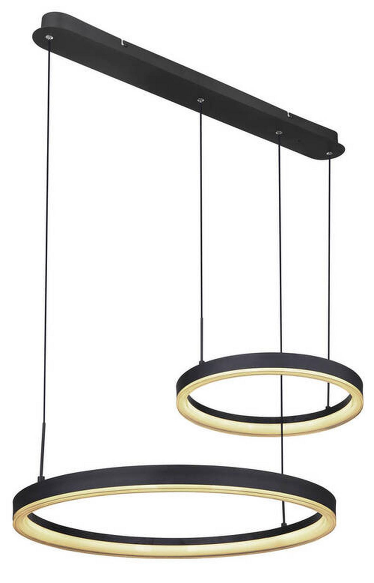 LED-Hängeleuchte 67189h1 - Goldfarben/Opal, Design, Kunststoff/Metall (82,5/60/150cm) - Globo