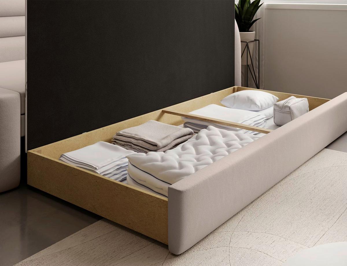 RÉCAMIERE Fabillo Beige B: 223 cm - Beige/Schwarz, Design, Textil (223/80/86cm) - P & B