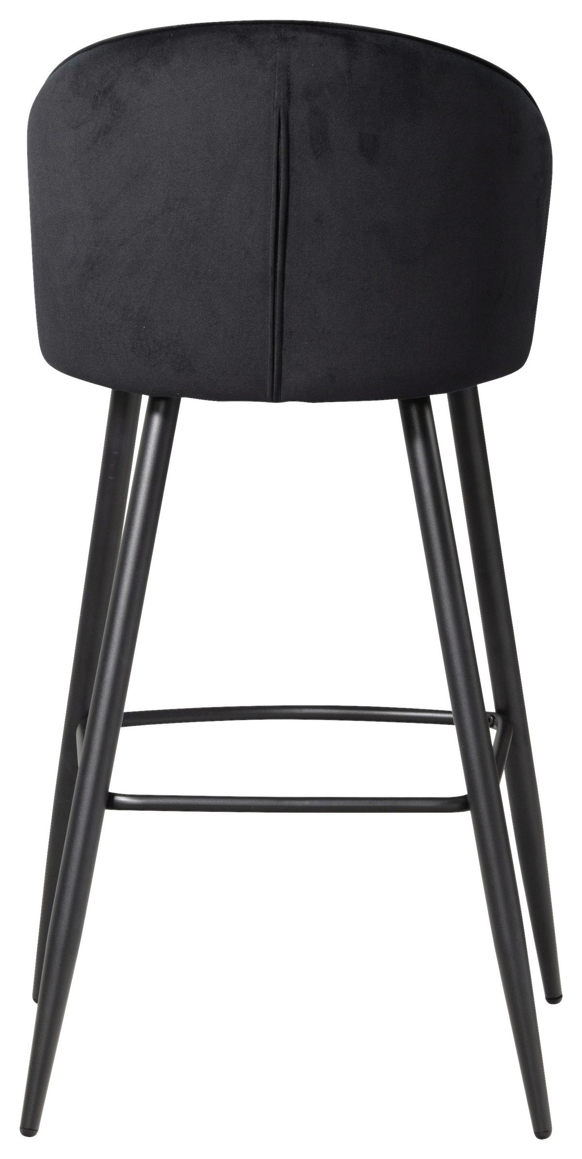 Barhocker-set Schwarz B: 56 Cm - Schwarz, Design, Textil/Metall (56/102,5/52,5cm) - MID.YOU