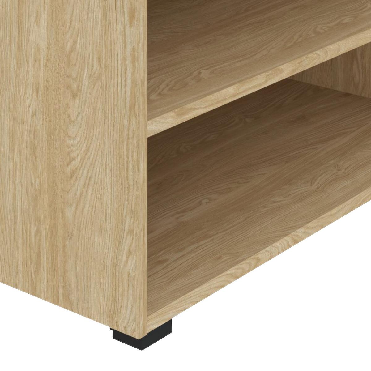 Regal Unit Elements Maxi B: Ca. 91,2 Cm Eichefarben - Eichefarben/Schwarz, MODERN, Holzwerkstoff (91,2/89,6/40cm) - Ondega