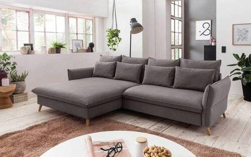 Eckschlafsofa Walter Hellbraun S: 170 cm - Hellbraun/Buchefarben, Design, Textil (170/274cm) - Livetastic