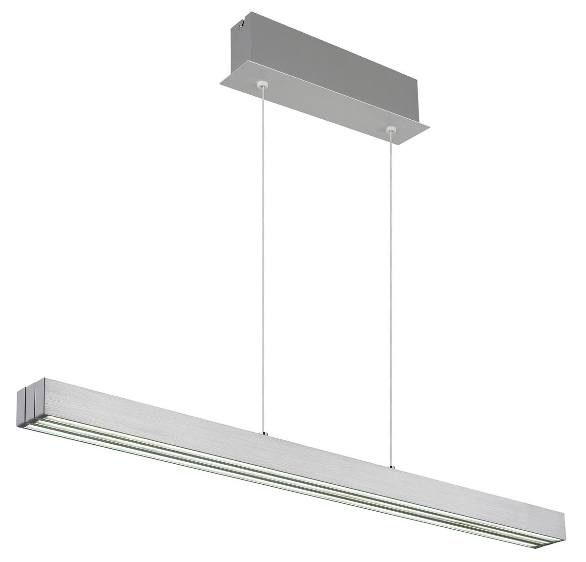 Hochvoltleuchte 230V, Opal/Alufarben - Opal/Alufarben, Design, Kunststoff/Metall (95-150/7,5/80-150cm) - Globo