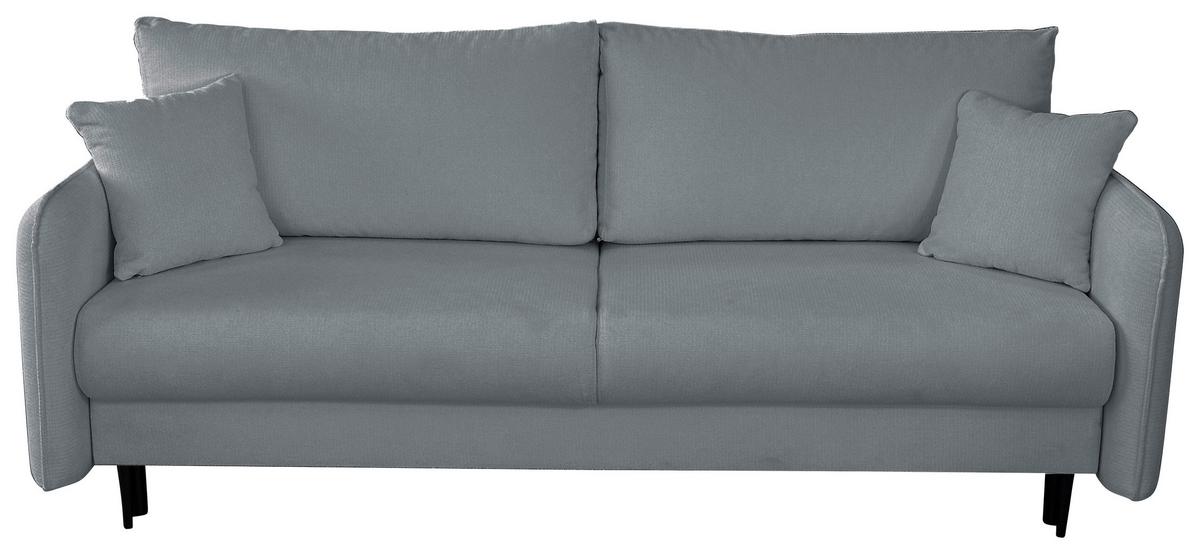Schlafsofa Carine Mit Bettkasten Grau B: 216 Cm - Schwarz/Weiß, Design, Textil (216/96/102cm) - MID.YOU