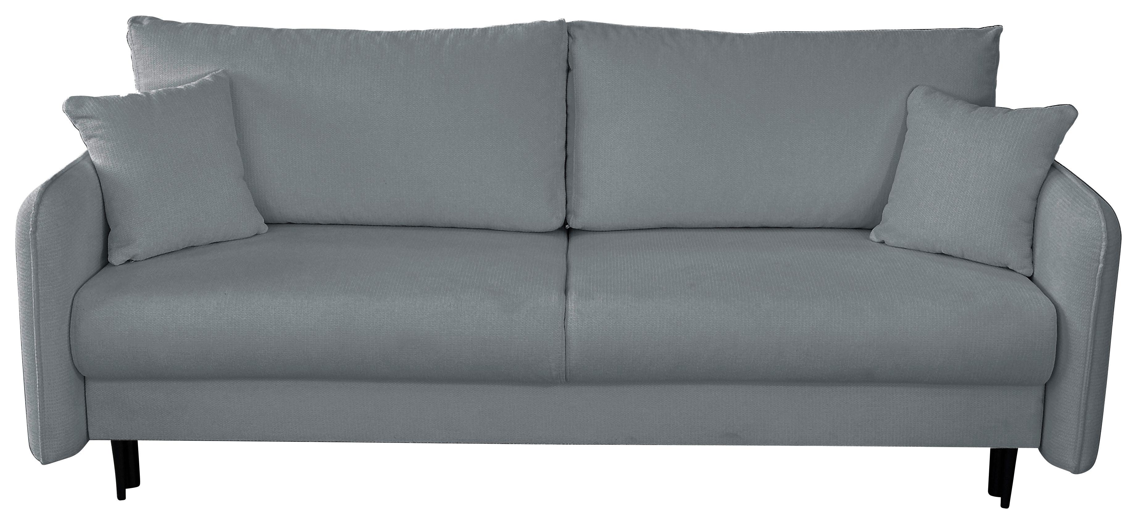 Schlafsofa Carine Mit Bettkasten Grau B: 216 Cm