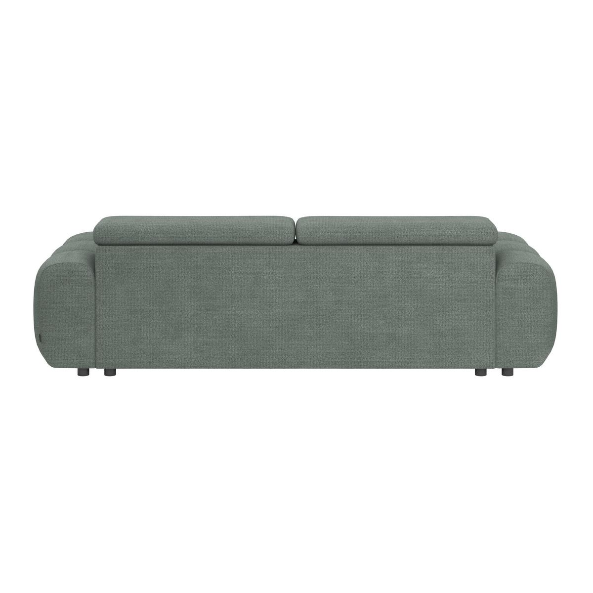 Bigsofa Bull Webstoff grün, B: 248 cm - Schwarz/Grün, Design, Textil (248/77-97/108cm) - Luca Bessoni